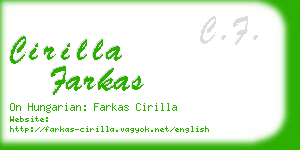 cirilla farkas business card